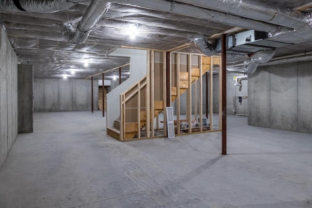 59 Sagamore Dr Lot 28, Phippsburg, ME 04562 - unfinished basement with stairway