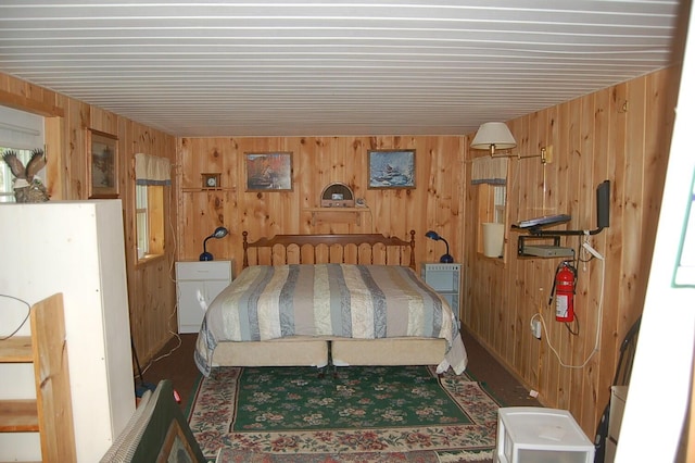 803 Main Rd, Burlington, ME 04417 - bedroom featuring wooden walls