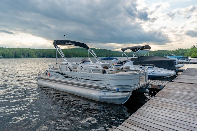 320 Commons Dr, Bridgton, ME 04009 - dock area featuring a water view and a forest view