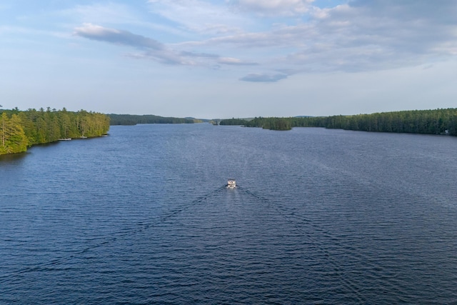 320 Commons Dr, Bridgton, ME 04009 - water view featuring a heavily wooded area