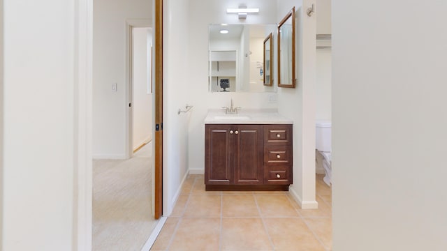 14 Pond St, Orono, ME 04473 - bathroom with vanity and tile patterned floors