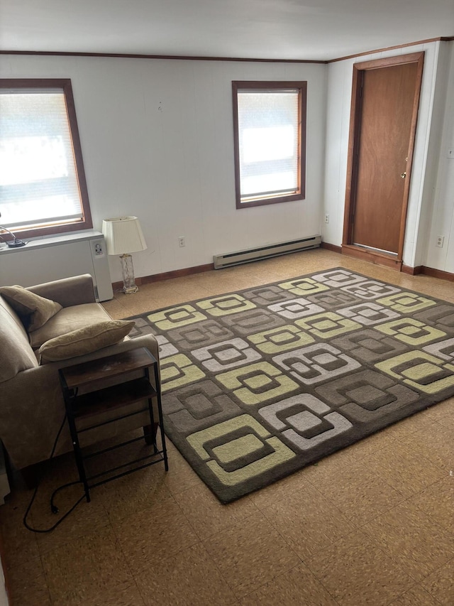 115 Congress St, Portland, ME 04101 - living area featuring baseboard heating and plenty of natural light