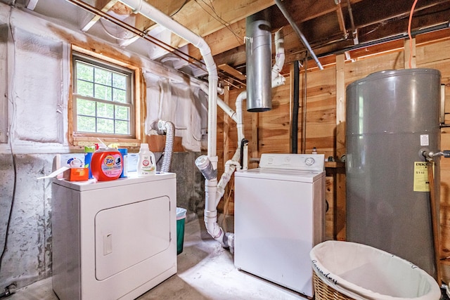 309A Cushman Rd, Woodstock, ME 04219 - below grade area featuring water heater and washing machine and dryer