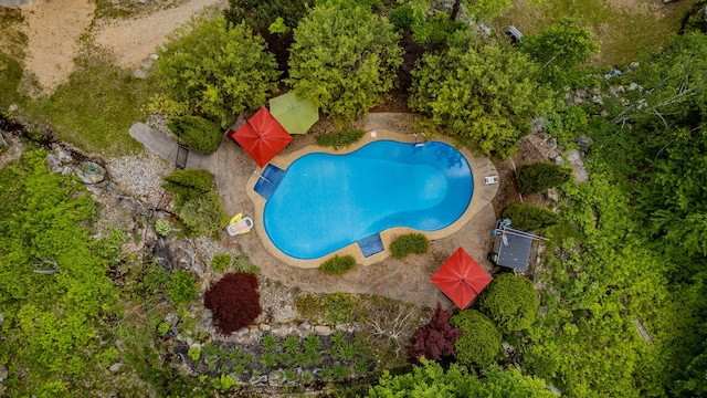 309A Cushman Rd, Woodstock, ME 04219 - drone / aerial view of a pool area