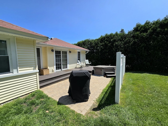 135 Hotel Rd, Auburn, ME 04210 - view of patio with a hot tub and a grill