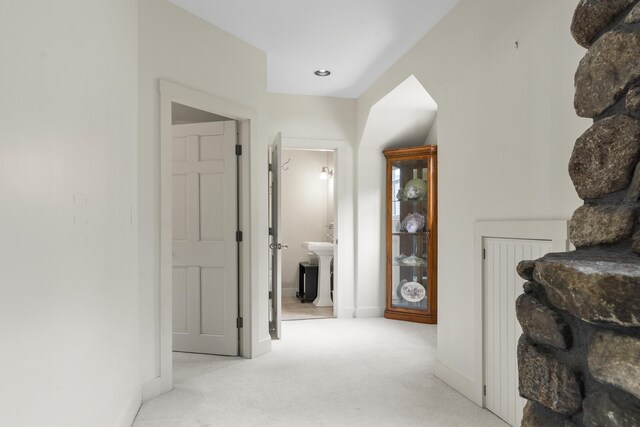 11 Everett Dow Dr, Woolwich, ME 04579 - hallway featuring carpet