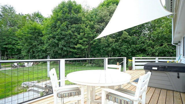 1 Daniels Way, Falmouth, ME 04105 - deck featuring a yard and outdoor dining space
