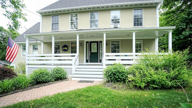 1 Daniels Way, Falmouth, ME 04105 - view of front of home with covered porch and roof with shingles