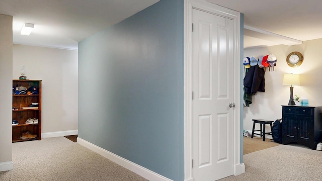 1 Daniels Way, Falmouth, ME 04105 - corridor featuring carpet flooring and baseboards