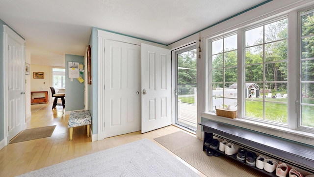 1 Daniels Way, Falmouth, ME 04105 - entryway featuring light wood-type flooring and baseboards