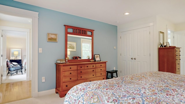 1 Daniels Way, Falmouth, ME 04105 - carpeted bedroom featuring recessed lighting and a closet