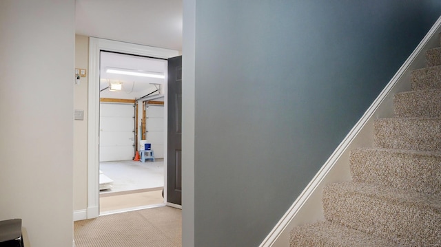 1 Daniels Way, Falmouth, ME 04105 - staircase featuring carpet floors and baseboards