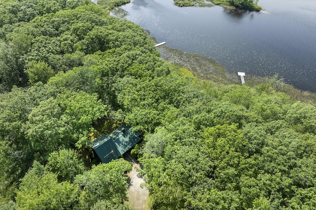 19 Fox Ln, Bremen, ME 04551 - drone / aerial view of a large body of water and a heavily wooded area