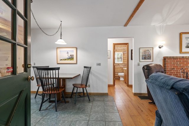19 Fox Ln, Bremen, ME 04551 - dining area with baseboards and wood finished floors