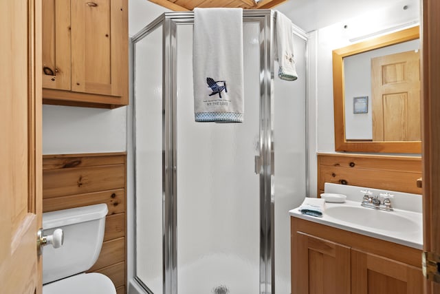 19 Fox Ln, Bremen, ME 04551 - bathroom with a stall shower and vanity
