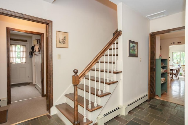 3 Fenderson Hill N, Wilton, ME 04294 - staircase featuring baseboard heating and stone finish floors