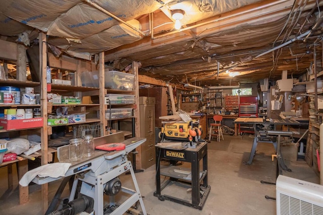 3 Fenderson Hill N, Wilton, ME 04294 - unfinished below grade area with a workshop area
