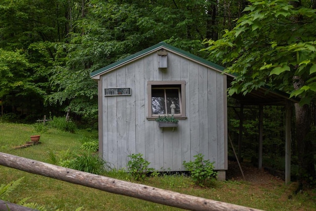 3 Fenderson Hill N, Wilton, ME 04294 - view of shed with a forest view