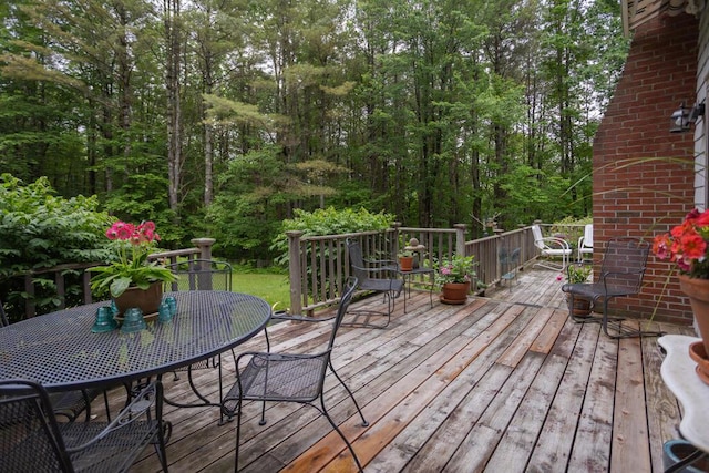 3 Fenderson Hill N, Wilton, ME 04294 - wooden deck featuring outdoor dining area