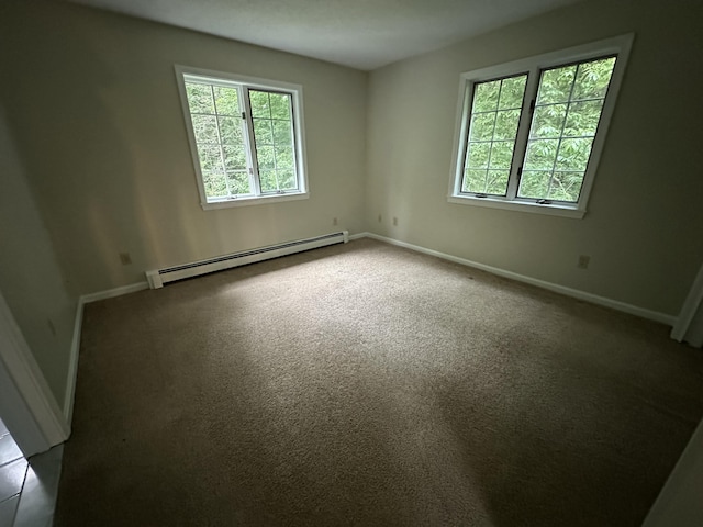 53 Pennacook Cir, Wells, ME 04090 - carpeted spare room with a baseboard heating unit and baseboards