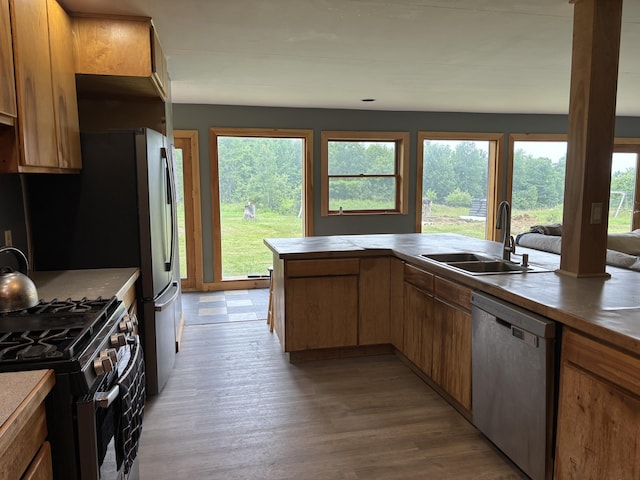 440 Temple Rd, Wilton, ME 04294 - kitchen featuring appliances with stainless steel finishes and wood finished floors