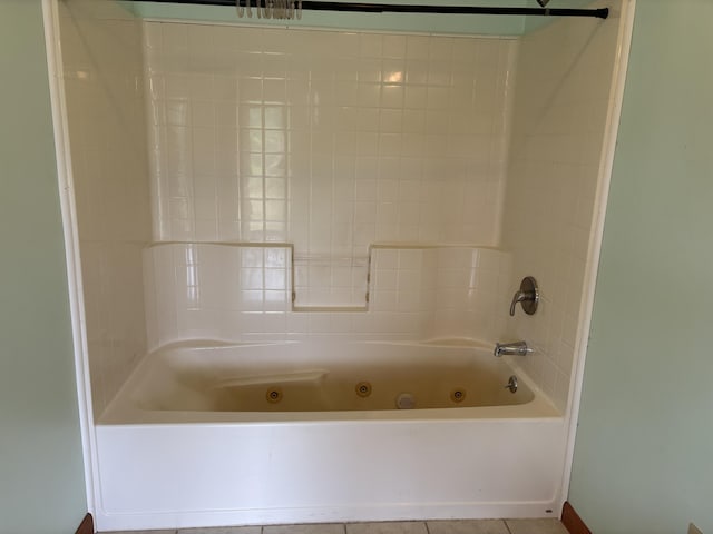 440 Temple Rd, Wilton, ME 04294 - full bath with a combined bath / shower with jetted tub and tile patterned floors