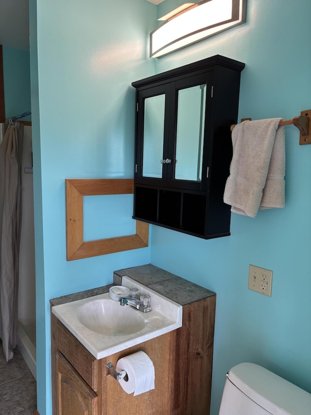 440 Temple Rd, Wilton, ME 04294 - full bath with vanity and a shower with shower curtain