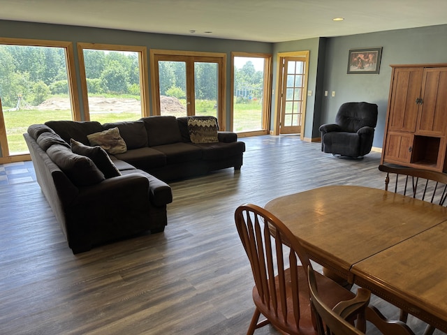 440 Temple Rd, Wilton, ME 04294 - living room featuring healthy amount of natural light, wood finished floors, and recessed lighting
