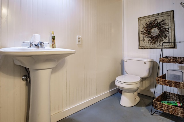 51 Burwell Ave, South Portland, ME 04106 - half bath featuring concrete floors and toilet