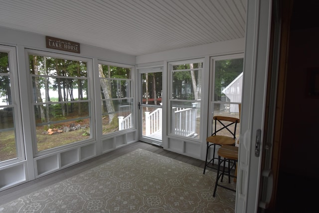107 Shady Ln, Newport, ME 04953 - unfurnished sunroom with plenty of natural light and wood finished floors