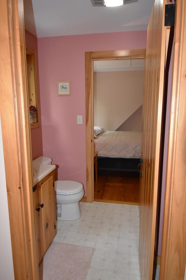 107 Shady Ln, Newport, ME 04953 - half bathroom featuring tile patterned floors and vanity