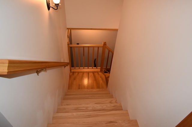 107 Shady Ln, Newport, ME 04953 - stairway with wood finished floors