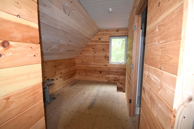 107 Shady Ln, Newport, ME 04953 - additional living space with wood walls and lofted ceiling