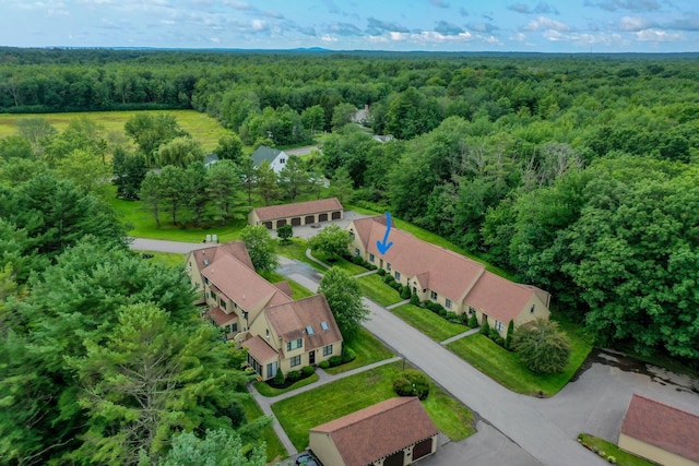 4 Cheshire Meadows Ln Unit 4, Kennebunk, ME 04043 - drone / aerial view of a heavily wooded area