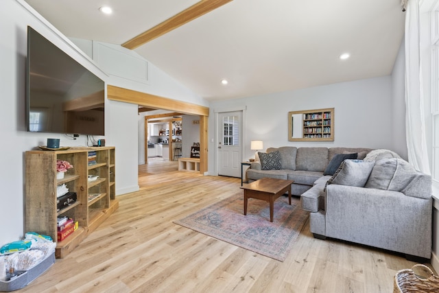 665 Hendricks Hill Rd, Southport, ME 04576 - living room with wood finished floors and recessed lighting