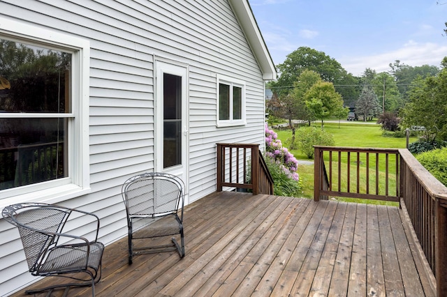 94 Depot St, Waldoboro, ME 04572 - deck featuring a lawn