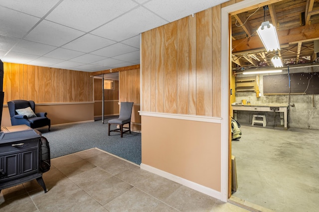 94 Depot St, Waldoboro, ME 04572 - sitting room featuring wooden walls