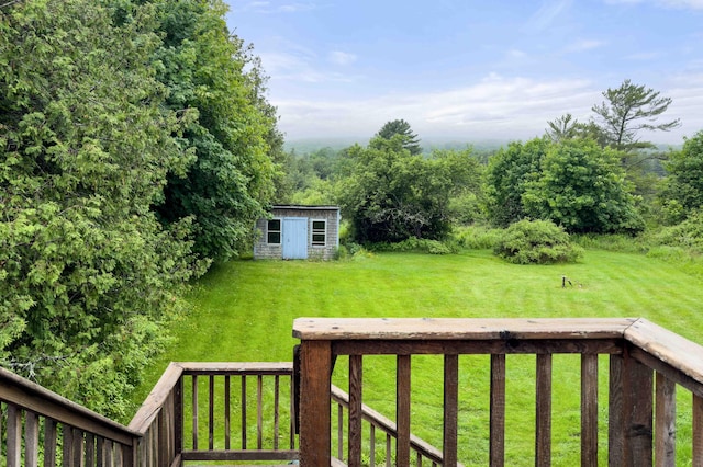 94 Depot St, Waldoboro, ME 04572 - view of grassy yard with an outbuilding