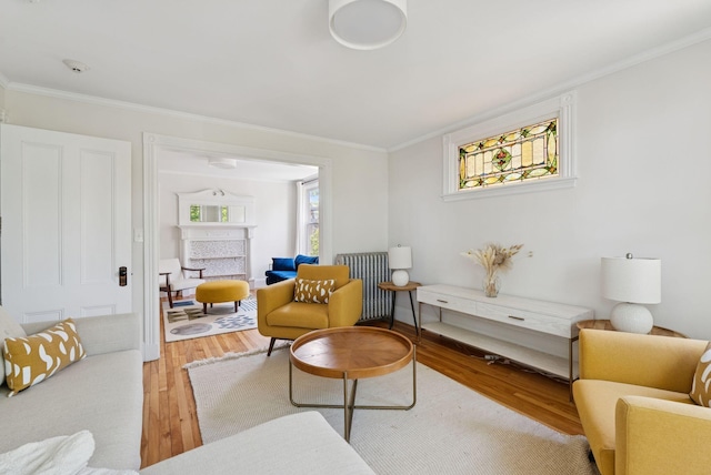 32 State St Unit 5, Portland, ME 04101 - living room featuring wood finished floors and ornamental molding