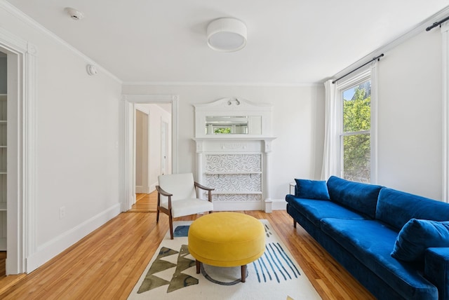 32 State St Unit 5, Portland, ME 04101 - living room with light wood-style floors and crown molding