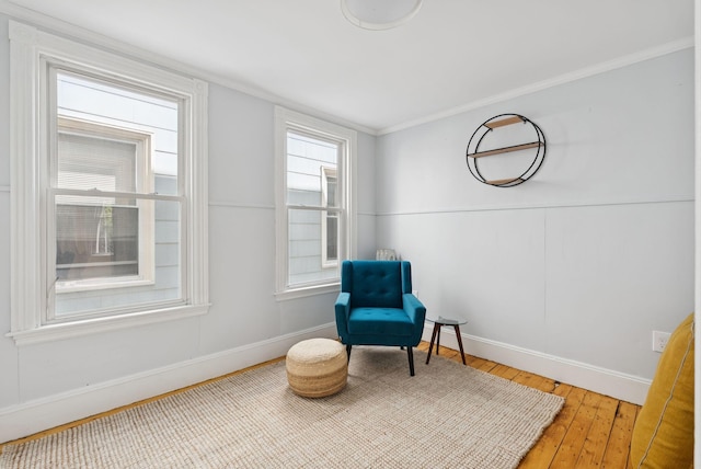 32 State St Unit 5, Portland, ME 04101 - living area with hardwood / wood-style flooring and ornamental molding