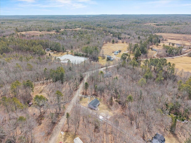 184 Jackson Rd, Waldoboro, ME 04572 - aerial view of property and surrounding area with a heavily wooded area