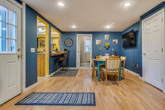 30 Troy Rd, Burnham, ME 04922 - dining area with light wood finished floors and recessed lighting