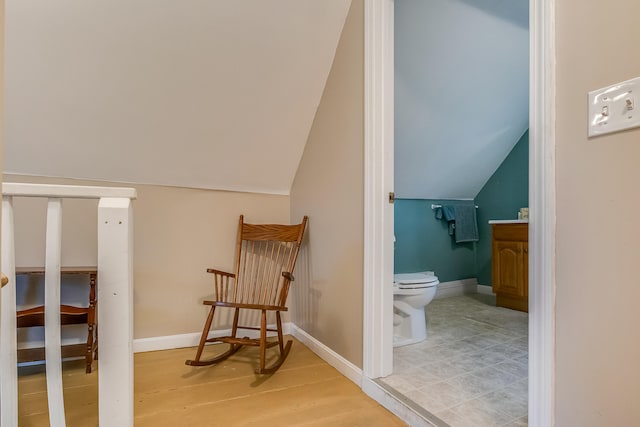 30 Troy Rd, Burnham, ME 04922 - hall featuring lofted ceiling and wood finished floors