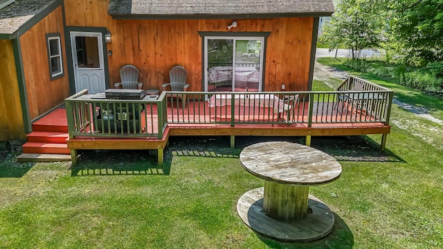 30 Troy Rd, Burnham, ME 04922 - deck with a lawn