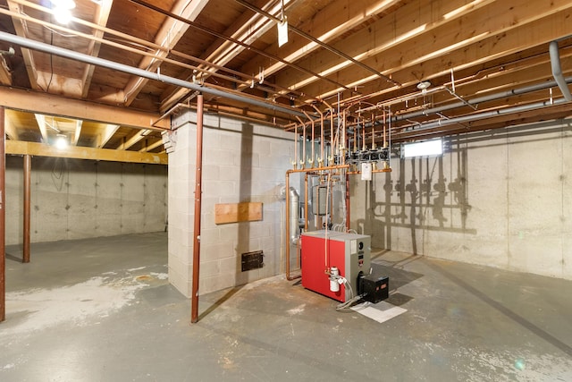 167 Hayden Point Rd, South Thomaston, ME 04858 - unfinished below grade area featuring a heating unit