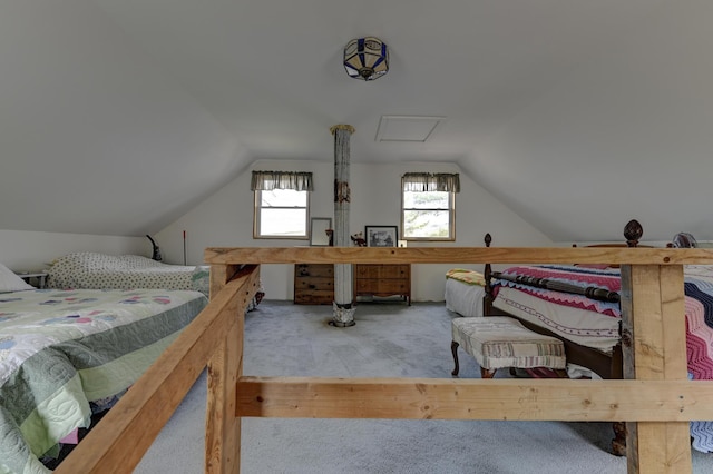M18L1 Troutdale Rd, The Forks Plt, ME 04985 - carpeted bedroom with vaulted ceiling