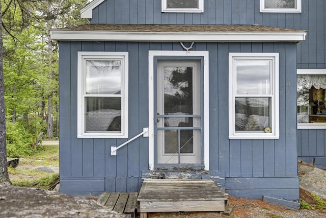 M18L1 Troutdale Rd, The Forks Plt, ME 04985 - view of exterior entry featuring board and batten siding