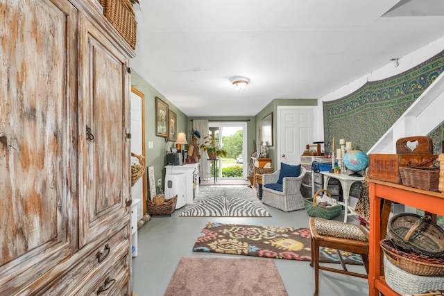 25 Riverview Dr Unit D, North Berwick, ME 03906 - living area with concrete floors