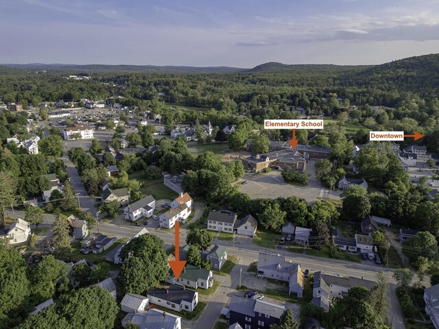 7 Hazen St, Norway, ME 04268 - aerial view of property's location with a forest and nearby suburban area
